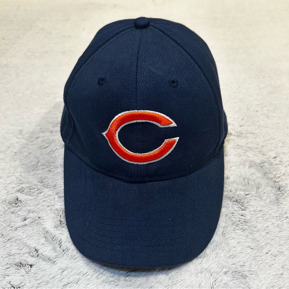 NFL Chicago Bears Navy Blue Cap with Orange and White Logo